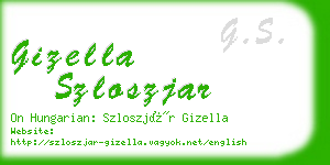 gizella szloszjar business card